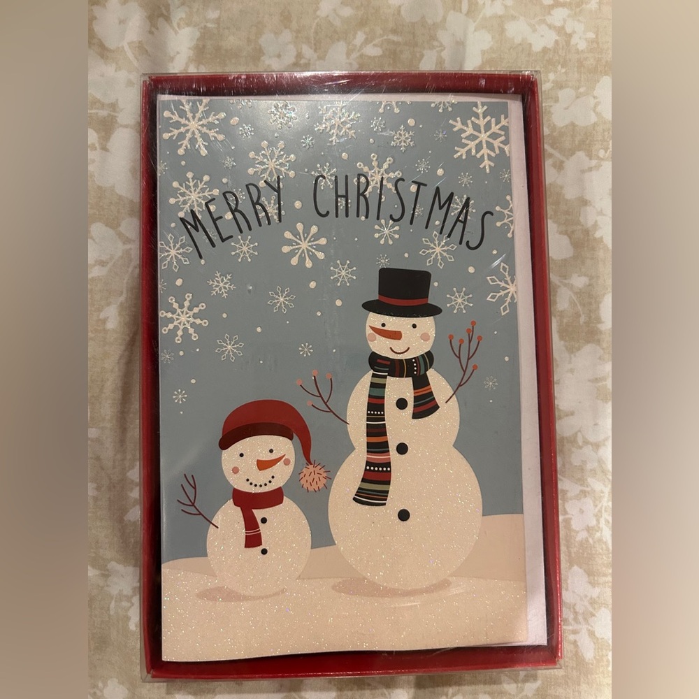 Recollections Snowman Holiday Card Set in Red and Black